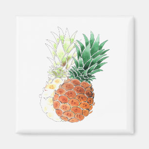 Pineapple, watercolor . magnet
