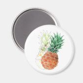 Pineapple, watercolor . magnet (Vorderseite/Rückseite)