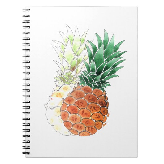 Pineapple, watercolor . notizblock (Vorderseite)