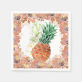 Pineapple, watercolor . serviette (Vorderseite)