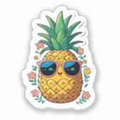 Pineapple Watercolor  Sticker (Vorderseite)