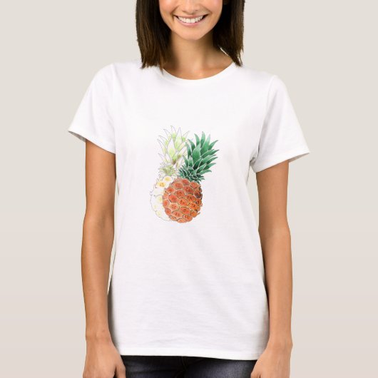 Pineapple, watercolor . T-Shirt (Vorderseite)