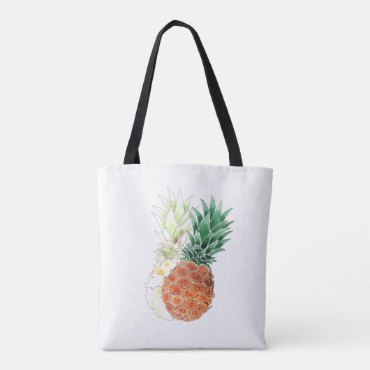 Pineapple, watercolor . tasche (Rückseite)
