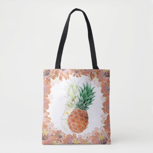 Pineapple, watercolor . tasche (Vorderseite)