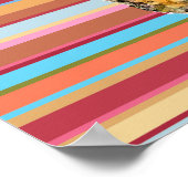 Pineapple, wir haben Color Striped Poster (Ecke)