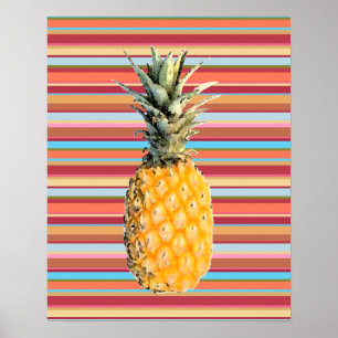 Pineapple, wir haben Color Striped Poster