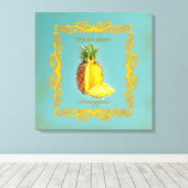 PINEAPPLE ~ Wrapped Canvas Leinwanddruck (Insitu (Holzboden))