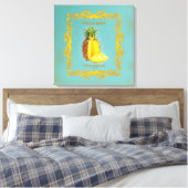 PINEAPPLE ~ Wrapped Canvas Leinwanddruck (Insitu (Schlafzimmer))