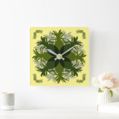 PINEAPPLE WREATH PATTERN QUADRATISCHE WANDUHR (Zuhause)