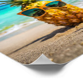 Pineapples in stylish sunglasses poster (Ecke)