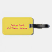 Pineapples Tropical Stripes Gepäckanhänger (Rückseite horizontal)