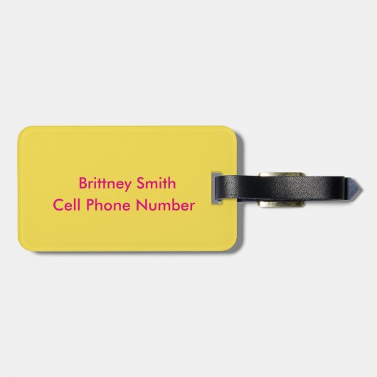 Pineapples Tropical Stripes Gepäckanhänger (Rückseite horizontal)