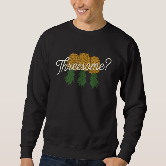 Pineapples Upside Down Swinger Couple Polyamory Sweatshirt (Vorderseite)