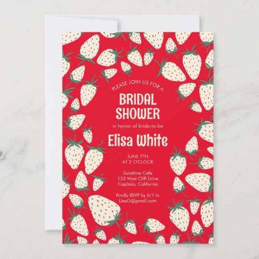 Pineberry CUSTOM Brautparty Einladung (Vorderseite)