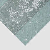 Pineca Snowflake Aquamarin Grüne Winterferienbahn Seidenpapier (Ausschnitt)