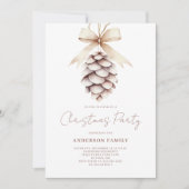 Pineca Watercolor Weihnachtsfeier Einladung (Vorderseite)