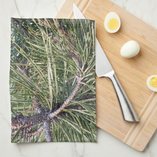 Pinecon auf dem Kiefer Geschirrtuch (Viertel Falte)