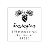 Pinecon | Rücksendeadresse 2 Zoll Briefmarke Gummistempel (Prägung)