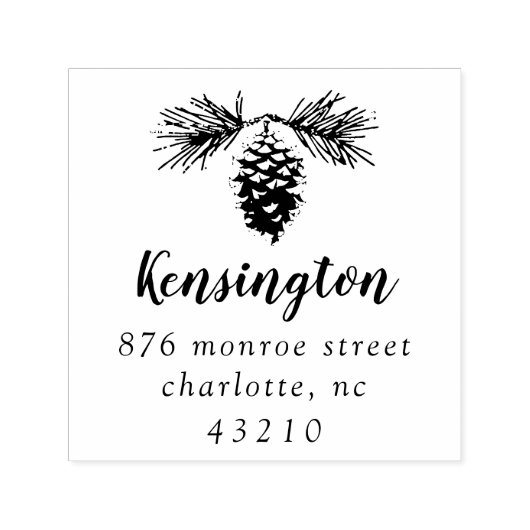 Pinecon | Rücksendeadresse Selbstfarbige Briefmark Permastempel (Design)