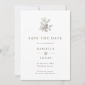 Pinecone & Acorns Hochzeit im Herbst Foto QR Save The Date (Vorderseite)