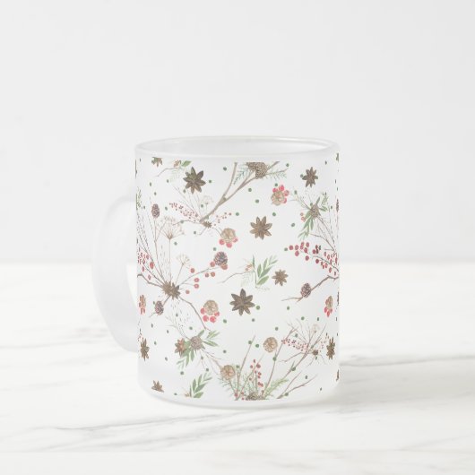 PINECONE AND BERRIES  MATTGLASTASSE (Vorderseite Links)