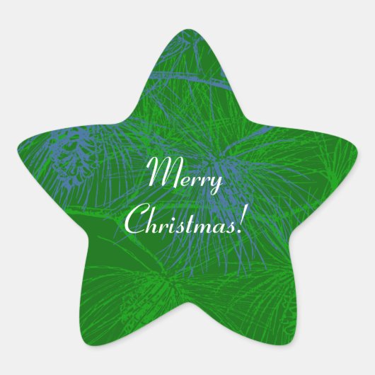 Pinecone Background Custom Holiday Stickers (Vorderseite)