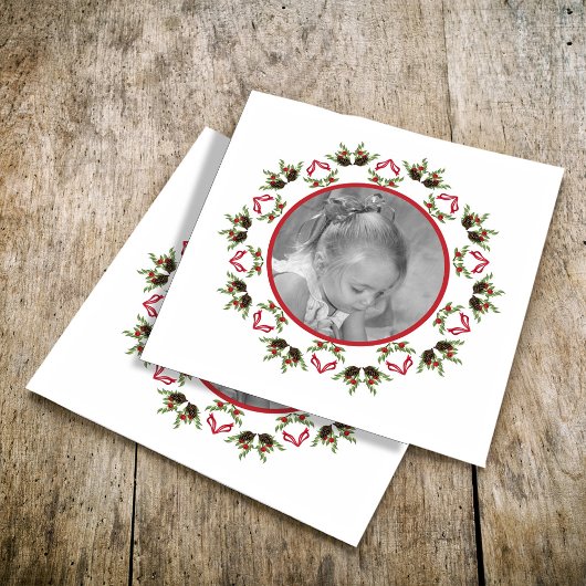 Pinecone Berries Holiday Mandala Serviette