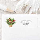 Pinecone Berry Christmas Return Address Label (Insitu)