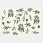 Pinecone Bird Strip Geschenkpapier Set (Vorderseite 2)