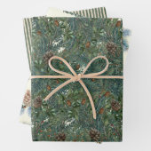 Pinecone Bird Strip Geschenkpapier Set (Beispiel)