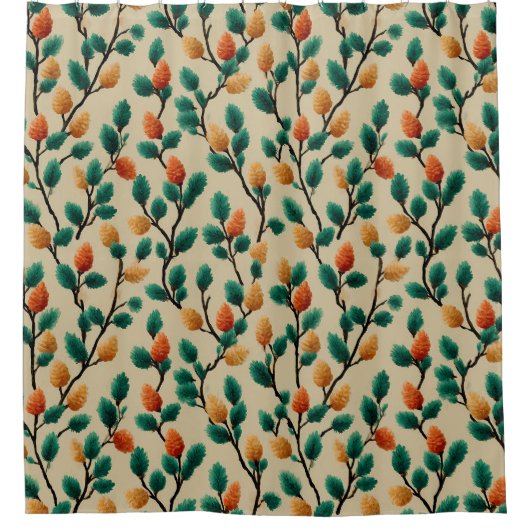 Pinecone Branches Duschvorhang (Vorderseite)