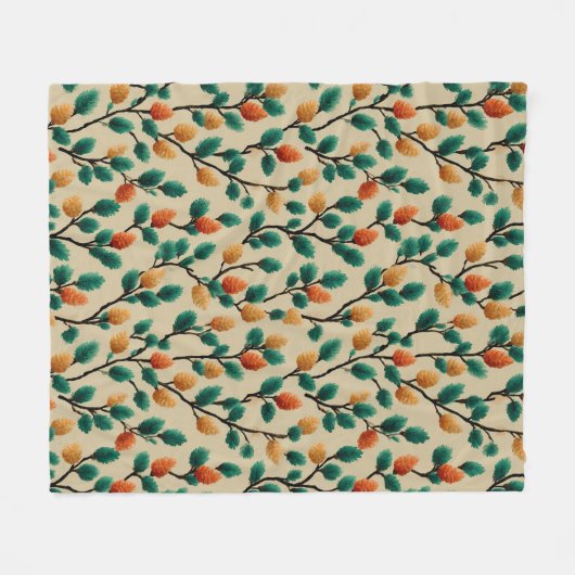 Pinecone Branches Fleecedecke (Vorderseite (Horizontal))