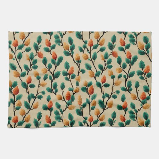 Pinecone Branches Geschirrtuch (Horizontal)