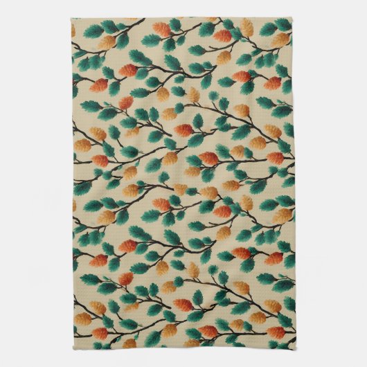 Pinecone Branches Geschirrtuch (Vertikal)