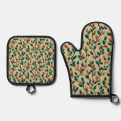 Pinecone Branches Ofenhandschuh & Topflappen-Set (Vorderseite)