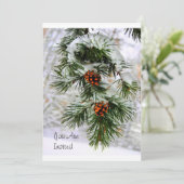 PineCone BranchHD Einladung (Stehend Vorderseite)