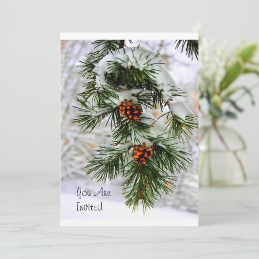 PineCone BranchHD Einladung (Stehend Vorderseite)