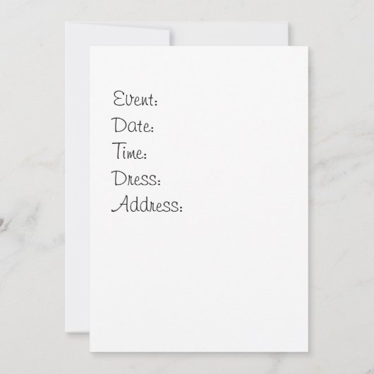 PineCone BranchHD Einladung (Rückseite)