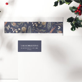 Pinecone Christmas Address Label