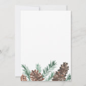 Pinecone Christmas | Einladung von Feiertagen (Rückseite)