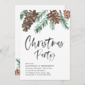 Pinecone Christmas | Einladung von Feiertagen (Vorne/Hinten)