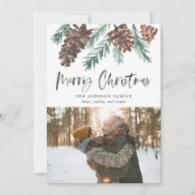 Pinecone Christmas Watercolor Foto