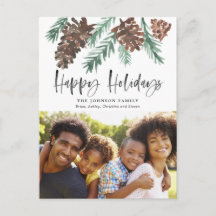 Pinecone Christmas Watercolor Foto