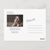 Pinecone Christmas Watercolor Foto Postkarte (Rückseite)