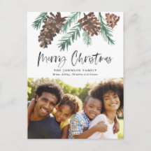 Pinecone Christmas Watercolor Foto