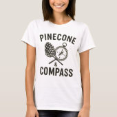 Pinecone Compass T - Shirt - Rustikaler Natur Expl (Vorderseite)