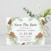 Pinecone comunale Casa Rusca Save The Date (Stehend Vorderseite)