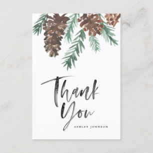 Pinecone danken Ihnen, Skript-flache Karte zu