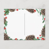 Pinecone| Feiertag Ankündigungspostkarte (Rückseite)