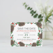 Pinecone| Feiertag Ankündigungspostkarte (Stehend Vorderseite)